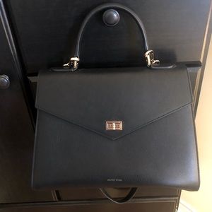 Anine Bing Mayfair leather black purse
